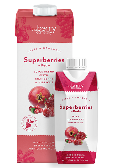 The Berry Company Superberries Rouge 1 litre Paquet de 12