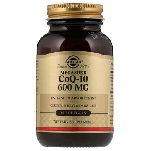 Solgar, Megasorb CoQ-10, 600 mg, 30 Cápsulas Softgel