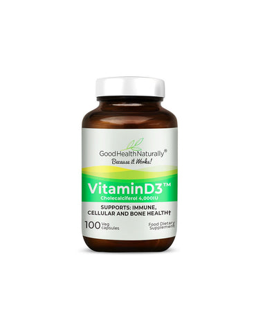 Good Health Naturally Vitamina D3™ 4000 UI con calcio, 100 cápsulas