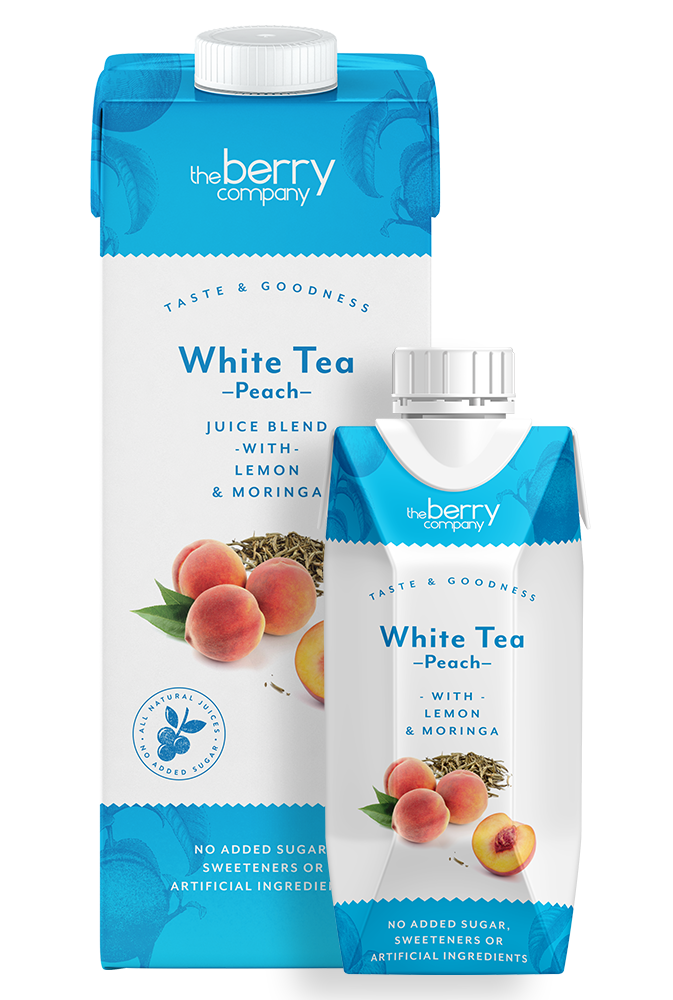 The Berry Company White Tea and Peach 330 ml Pack of 12